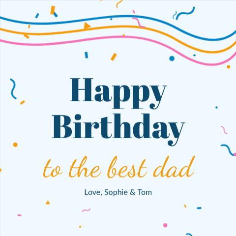 Happy Birthday Streamers template