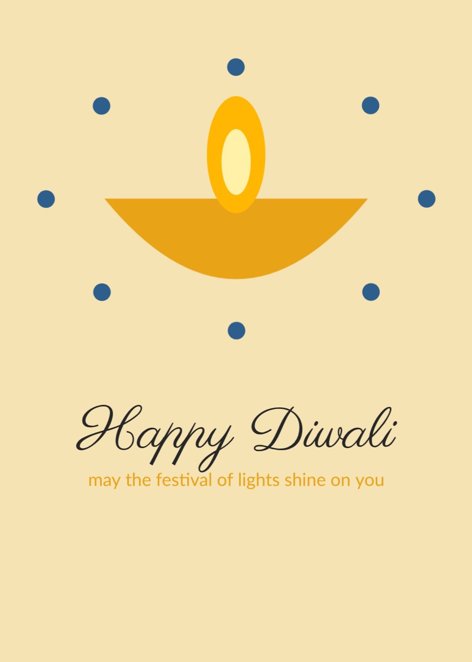 Happy Diwali Card — editable cards template