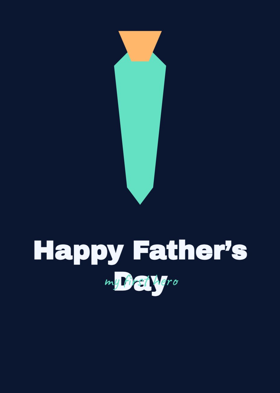 Happy Father’s Day Card — editable love & family template