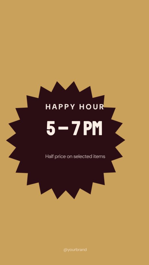 Happy hour Promo Story template