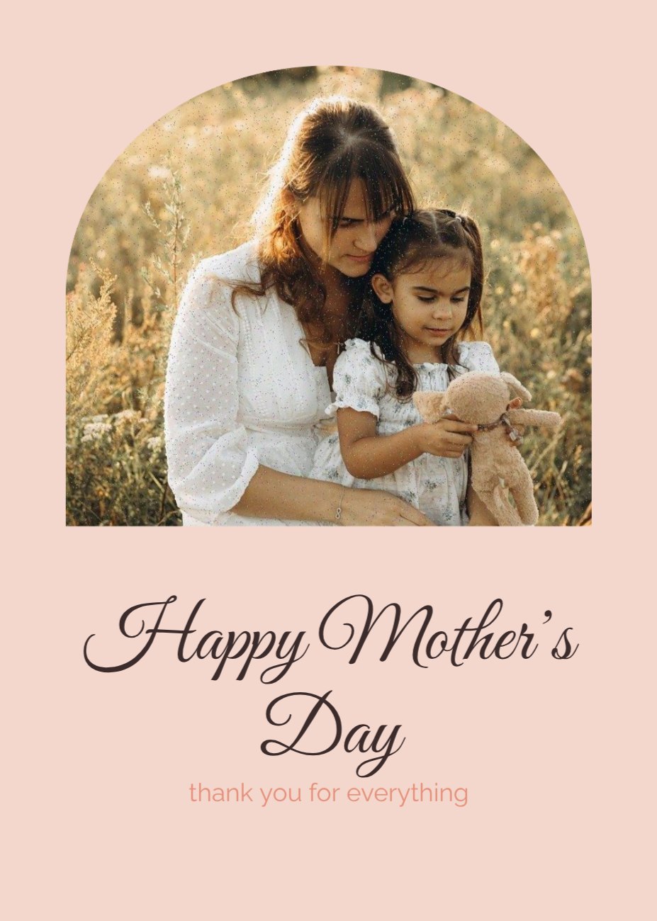 Happy Mother’s Day Card — editable love & family template
