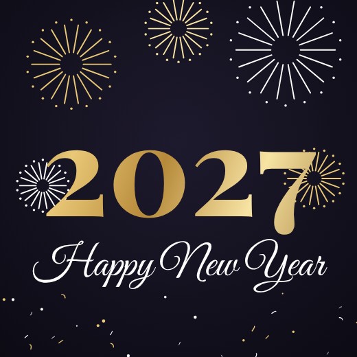 Happy New Year 2027 Post — free New Year design template