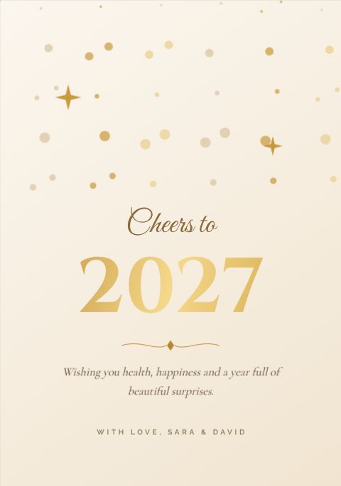 Happy New Year Greeting Card template
