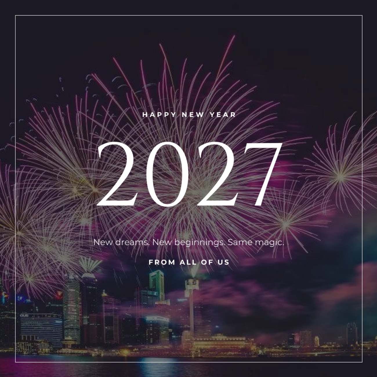 Happy New Year Post — editable festivals template