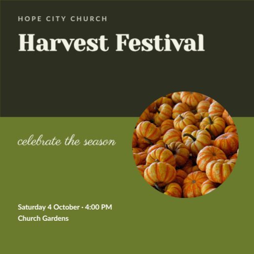Harvest Festival Church Post template