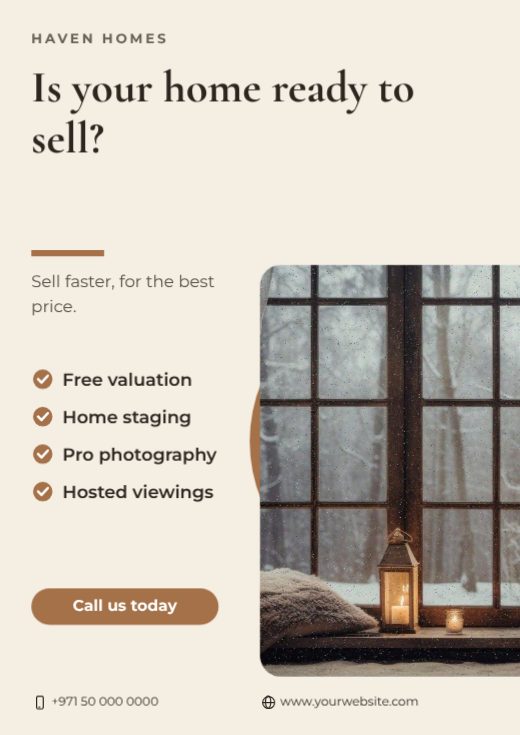 Haven Homes Question Flyer template