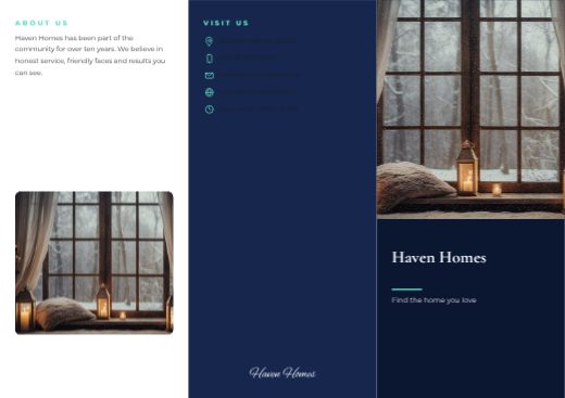 Haven Homes Tri-fold Brochure
