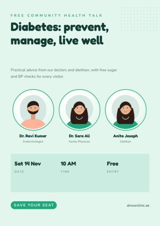 Health Talk Speakers Flyer template