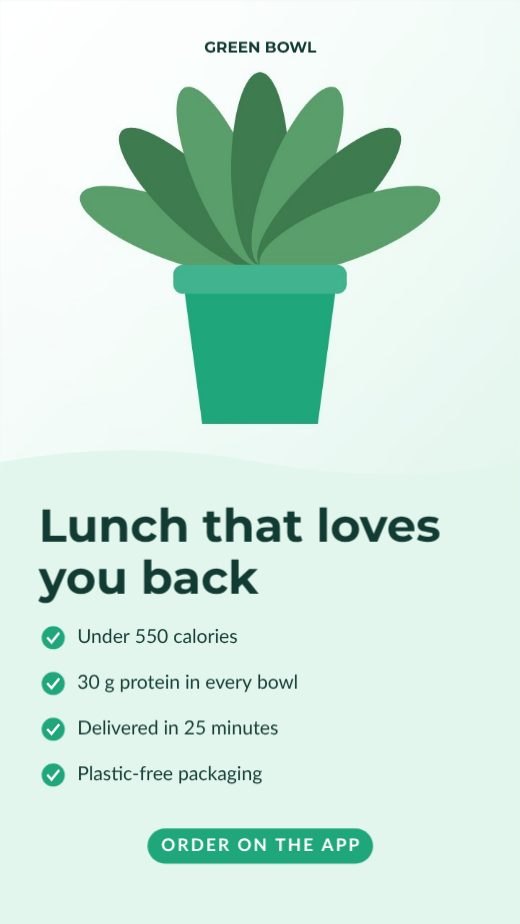Healthy Bowl Benefit Story template