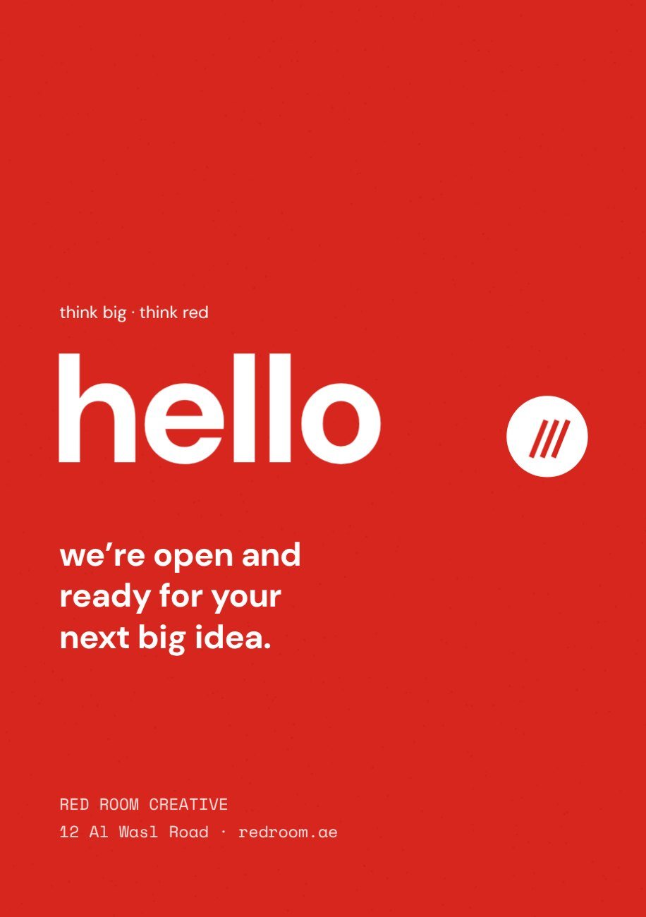 Hello We Are Open Red Flyer — editable business template