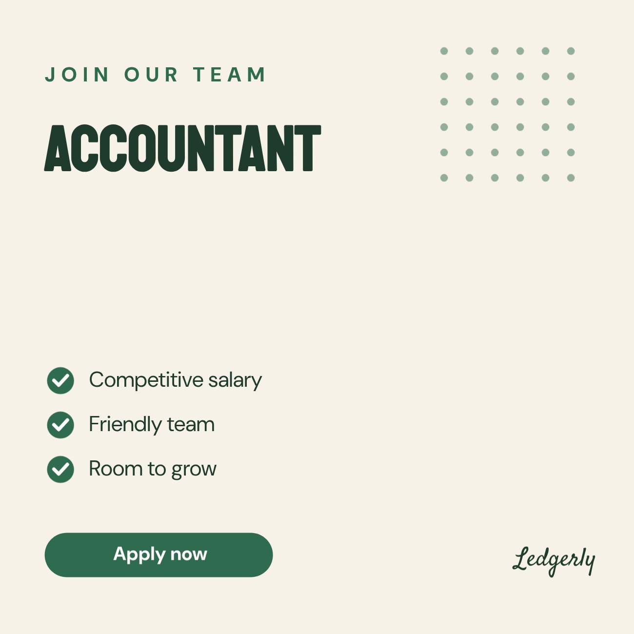 Hiring Accountant Post — editable business template
