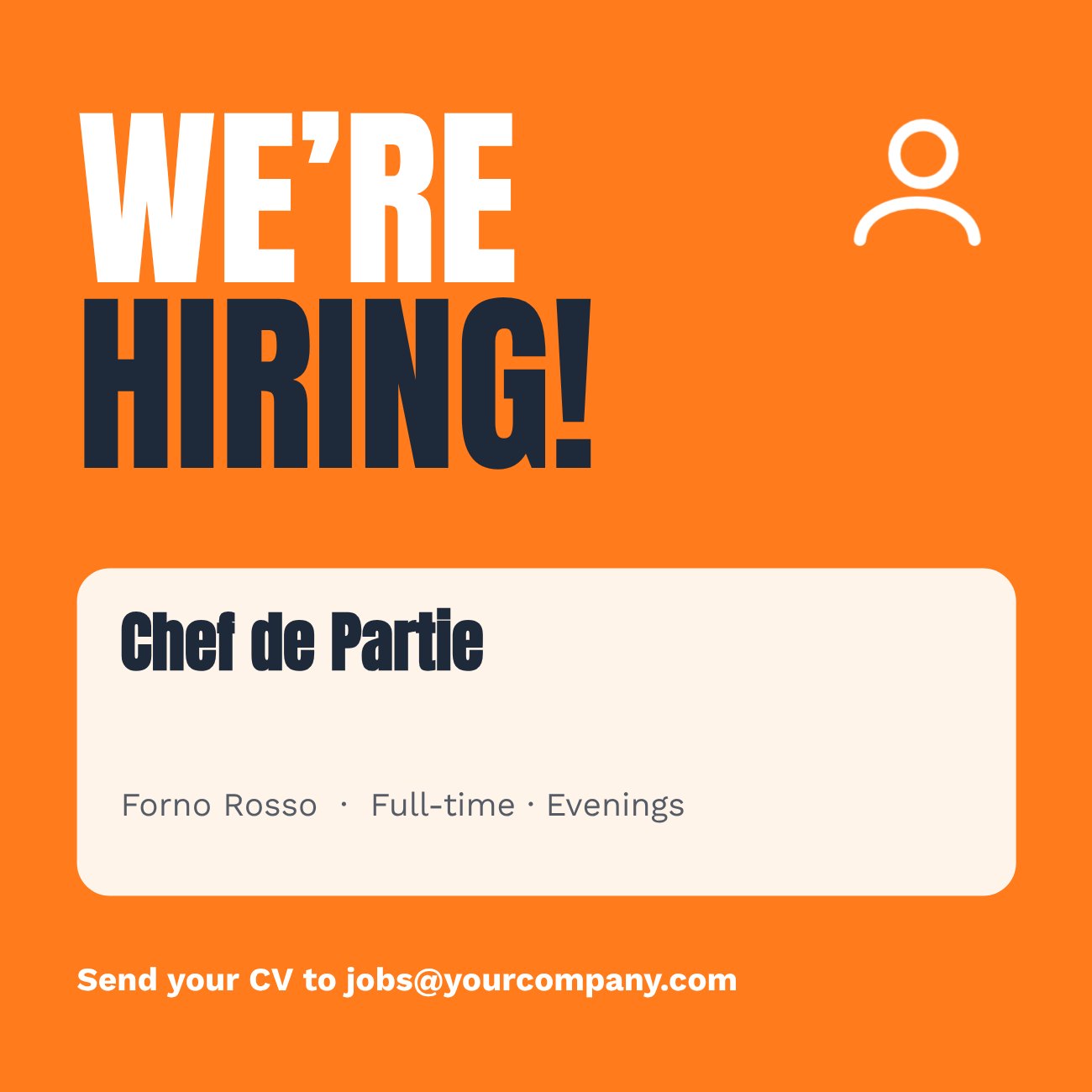 Hiring Chef de Partie Post — editable business template