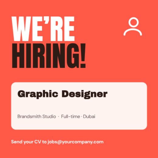 Hiring Graphic Designer Post template