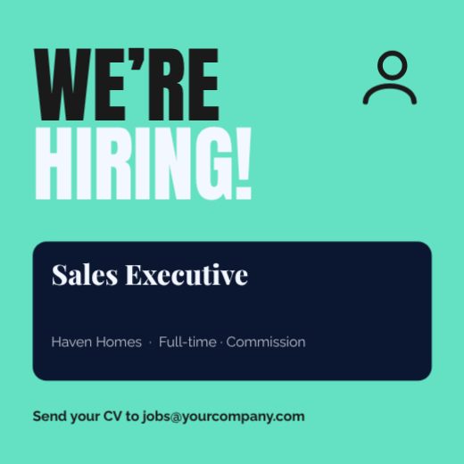 Hiring Sales Executive Post template