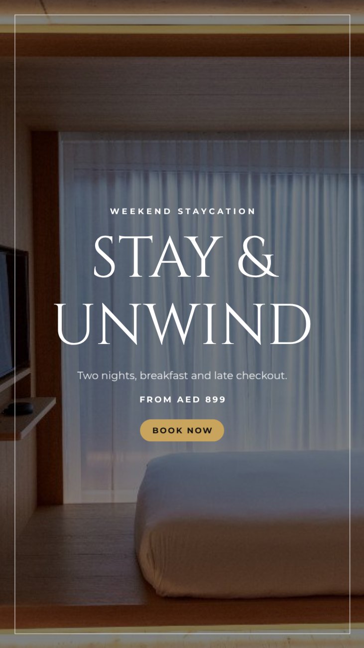 Hotel Staycation Story — editable marketing template