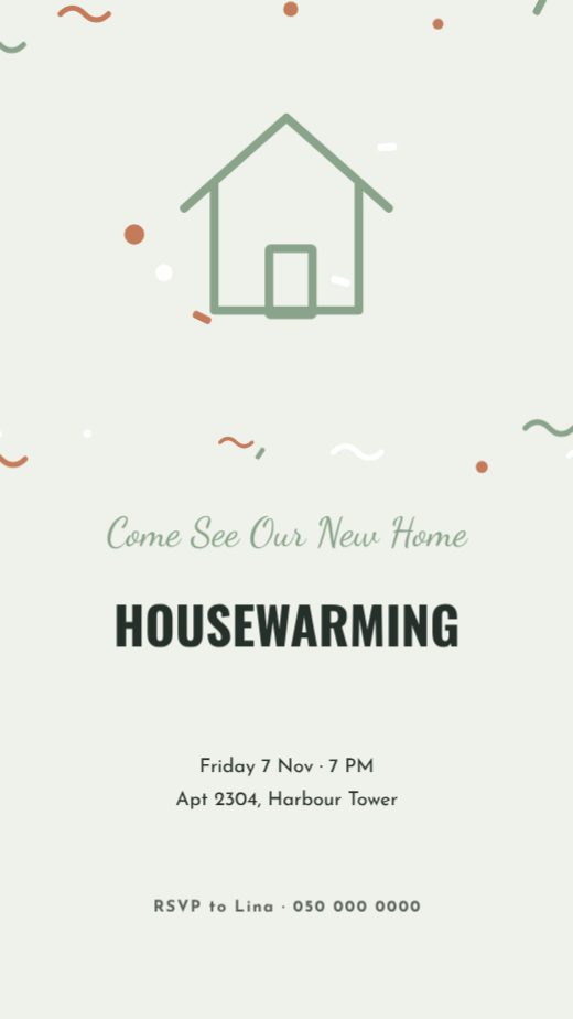 Housewarming Invitation Story template