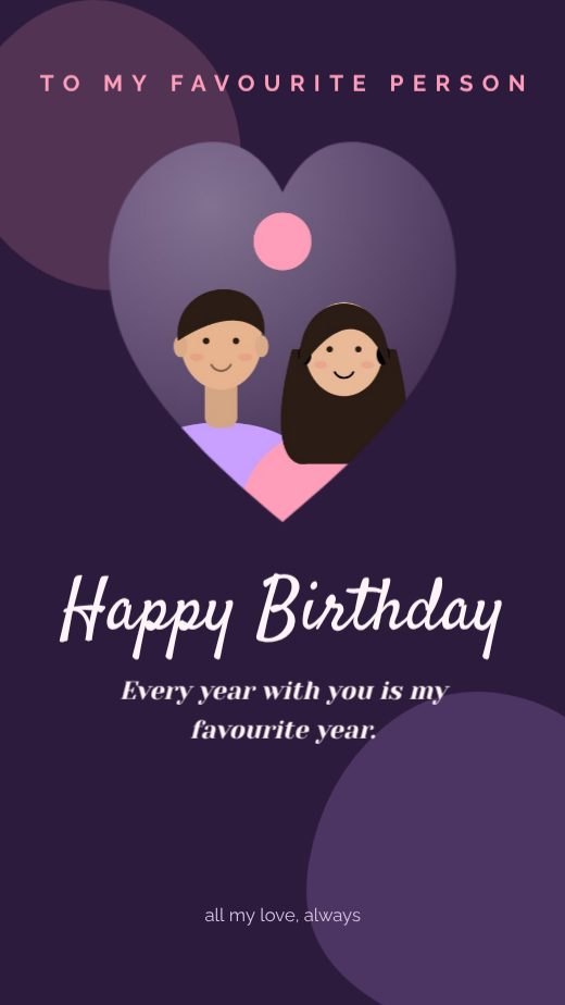 Husband Wish Card Story template