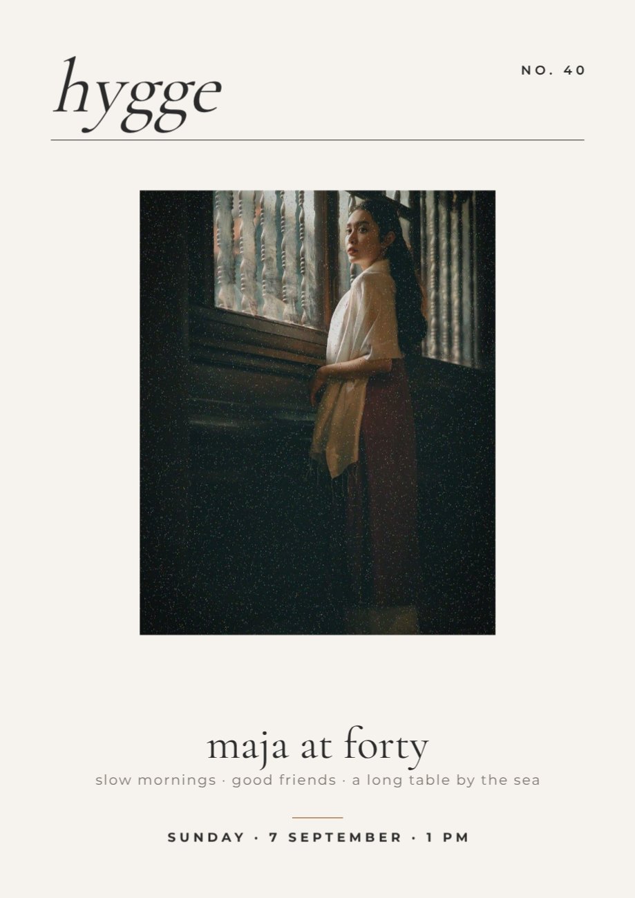 Hygge Minimal Birthday Magazine — editable birthday template