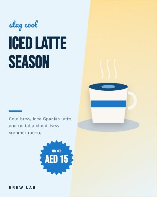 Iced Coffee Summer Ad template