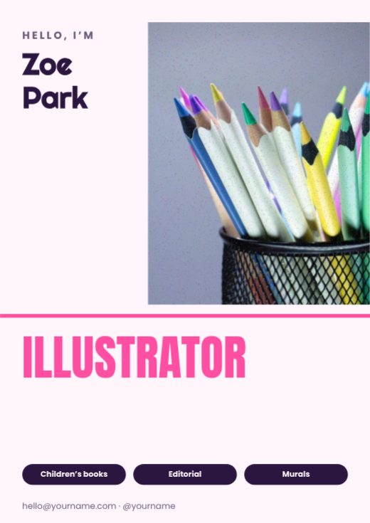 Illustrator Personal Brand Poster template