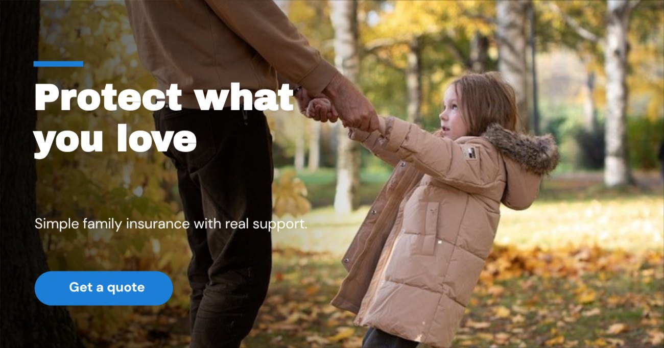 Insurance Facebook Banner — editable social media template
