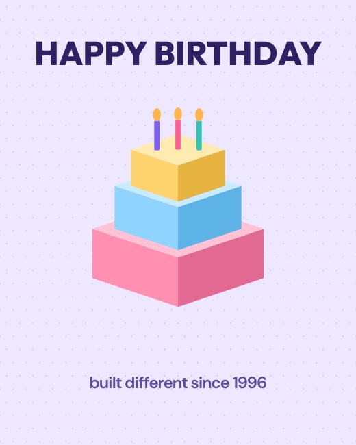Isometric Cube Cake Poster — free design template
