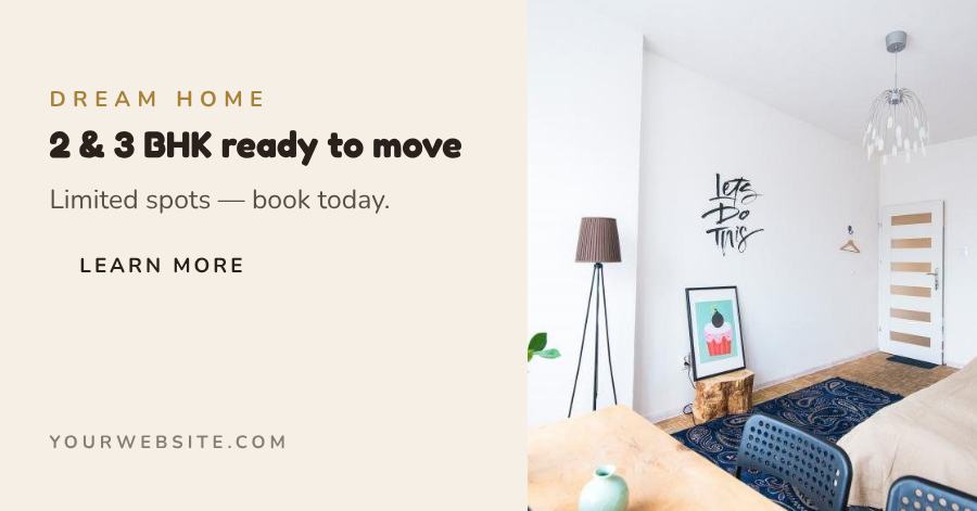 Ivory Dream Home Facebook Post — editable social media template