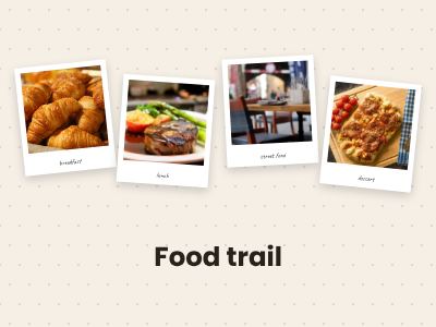 Ivory Food trail 4 Polaroid Album Page template