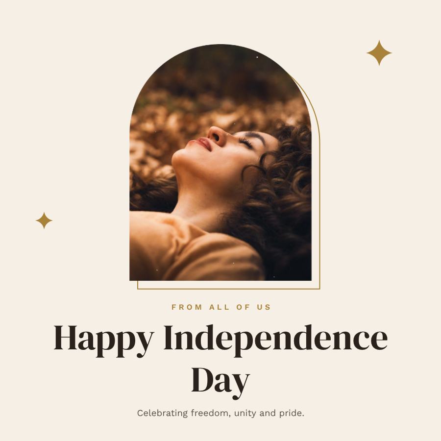 Ivory Independence Day Business Wishes Post — editable festivals template