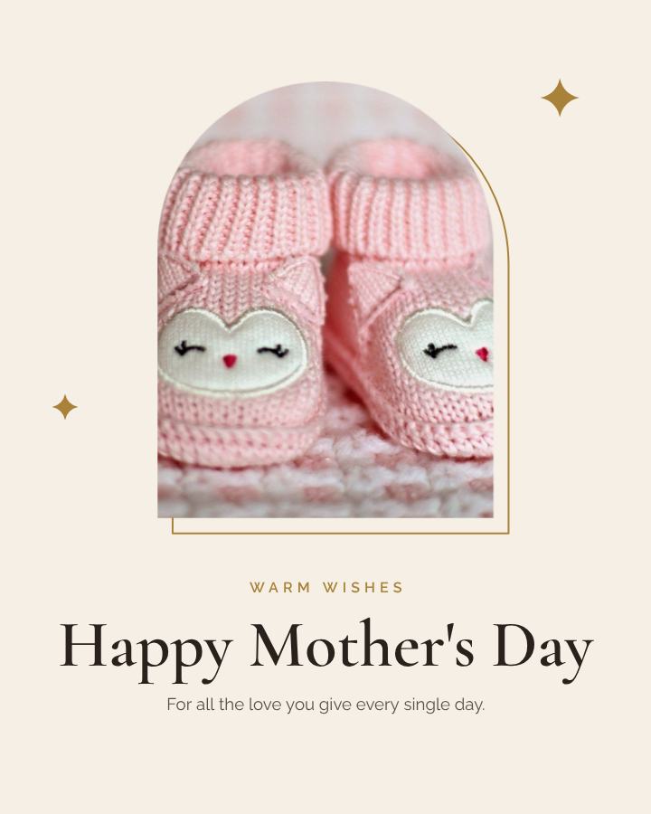 Ivory Mother's Day Greeting Post — editable festivals template