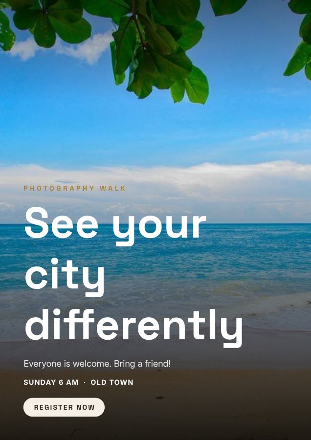 Ivory See your city differently Poster — editable marketing template