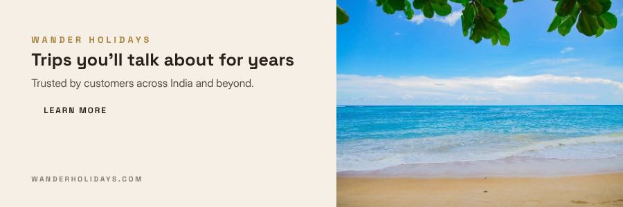 Ivory Wander Holidays Billboard — editable marketing template