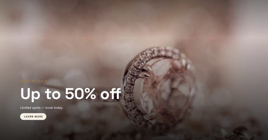 Ivory Weekend Sale Facebook Post — editable social media template