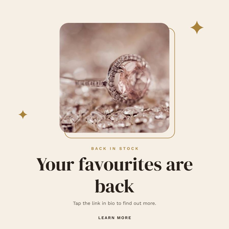Ivory Your favourites are back Announcement Post — editable social media template