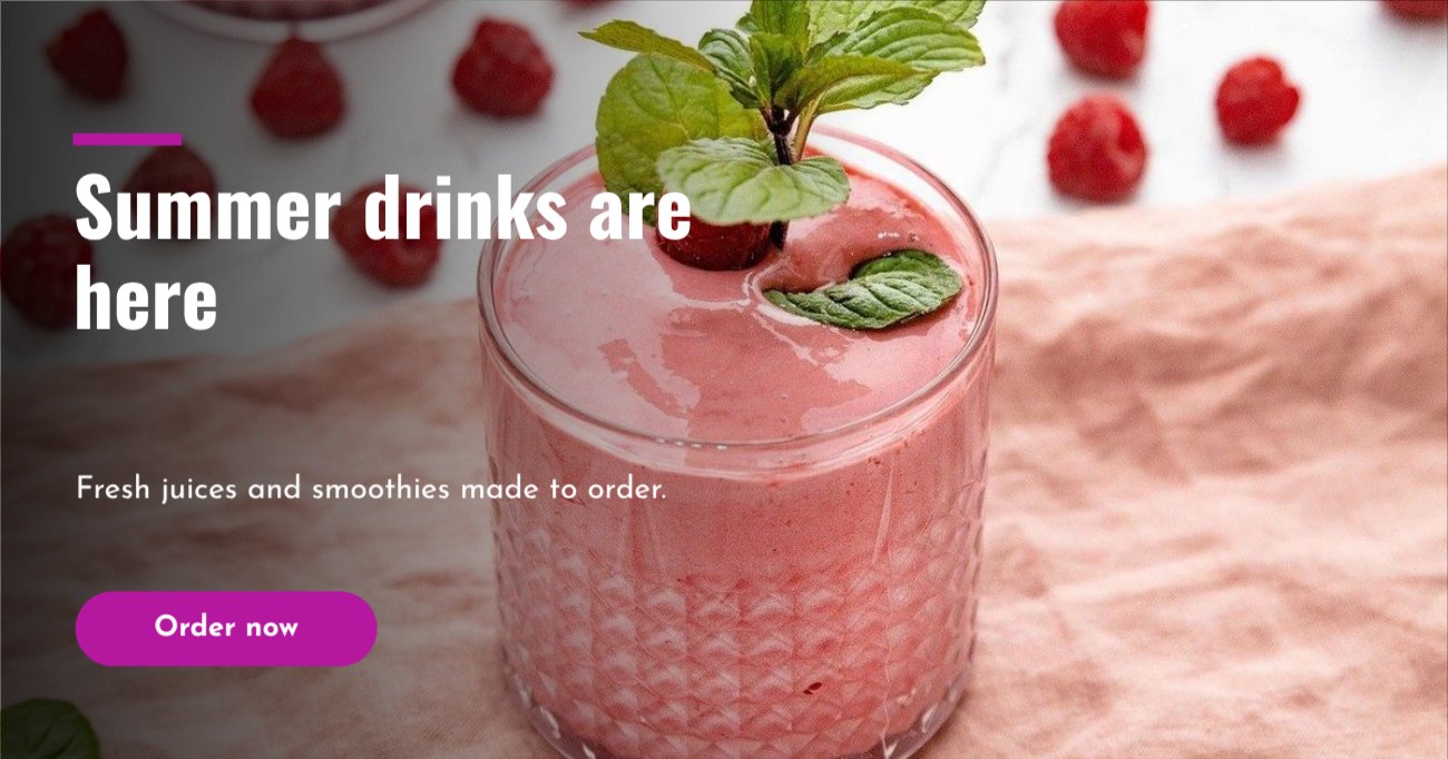 Juice bar Facebook Banner — editable social media template