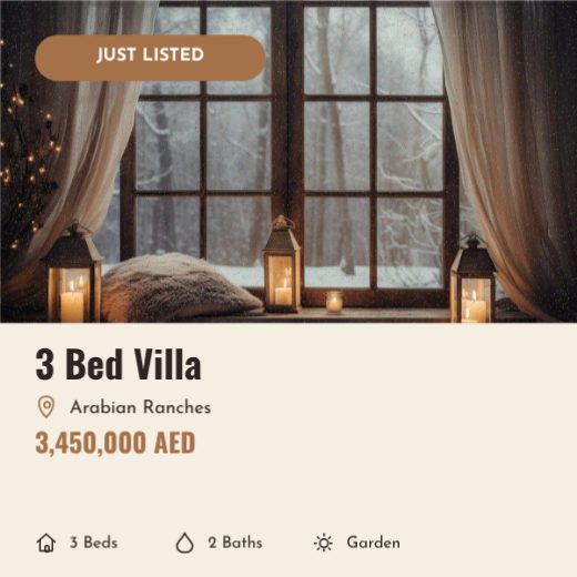 Just Listed 3 Bed Villa Real Estate Post template