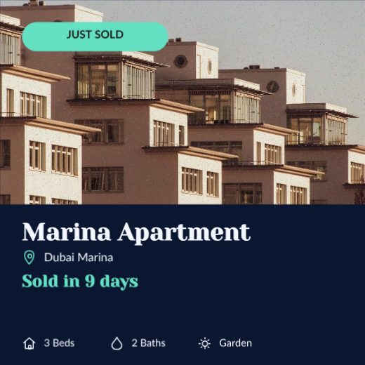 Just Sold Marina Apartment Real Estate Post template