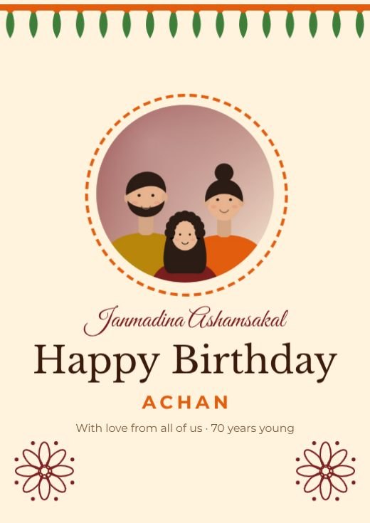 Kerala Mural Birthday Poster template