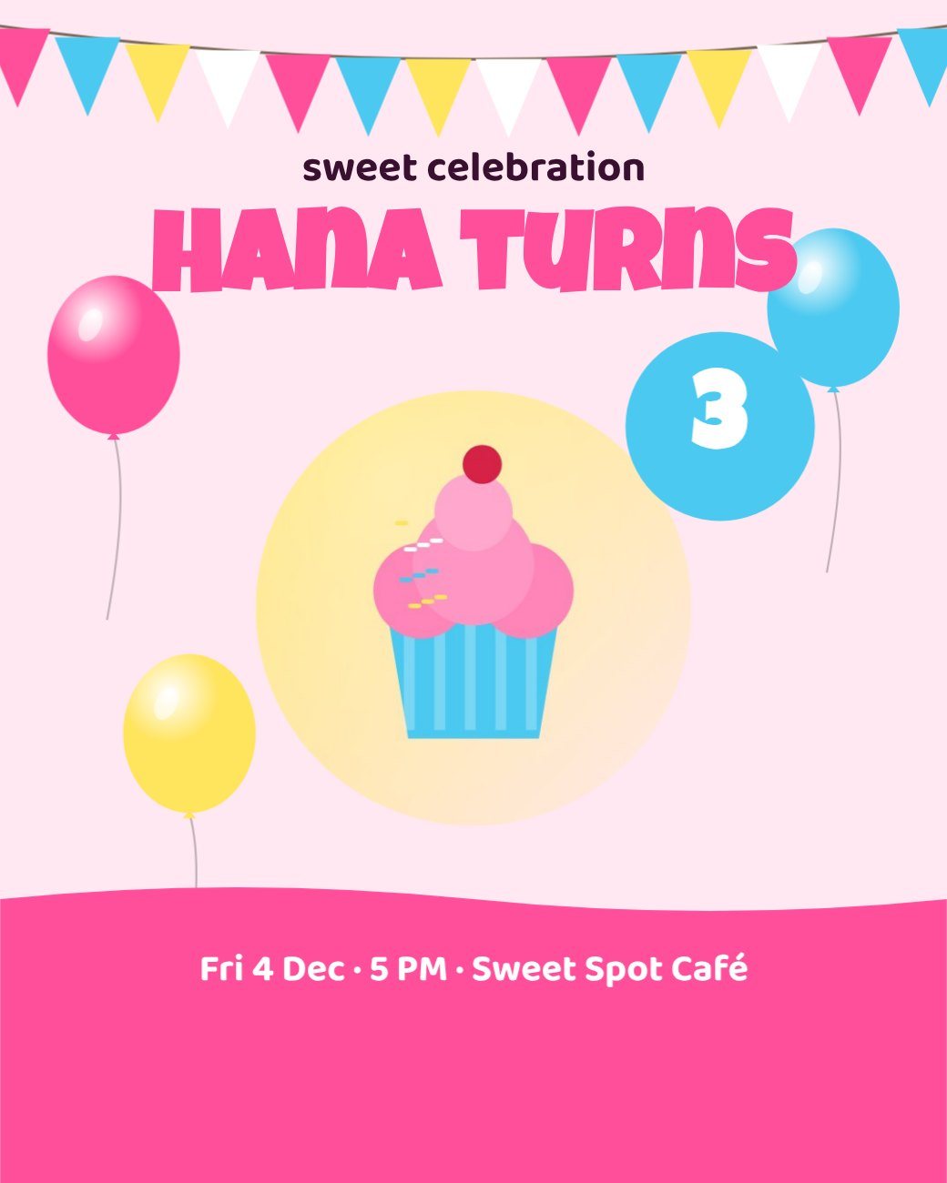 Kids Candy Party Post — editable birthday template