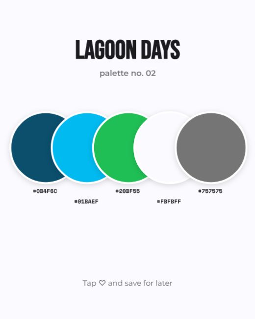 Lagoon Days Colour Palette Post template
