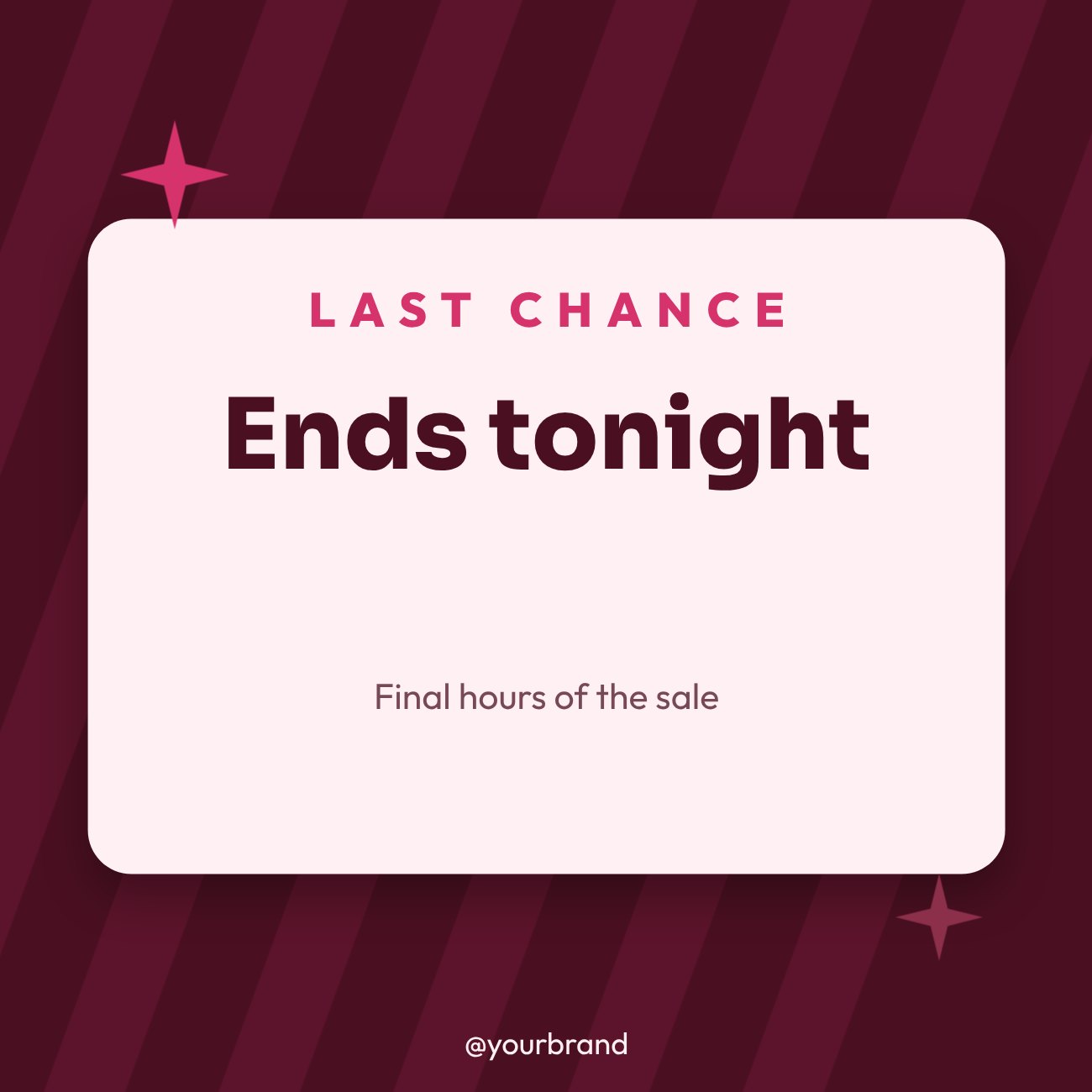 Last chance Promo Post — editable marketing template