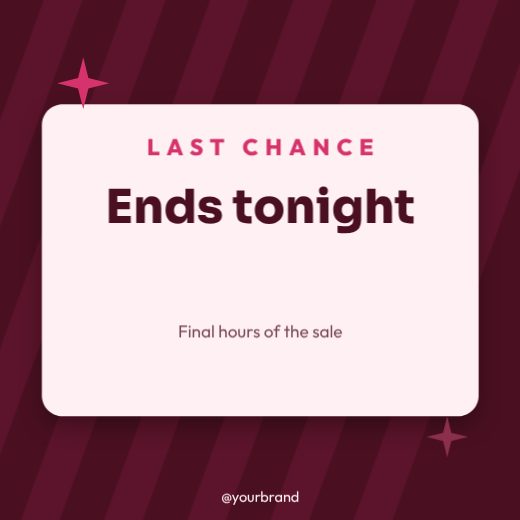 Last chance Promo Post template