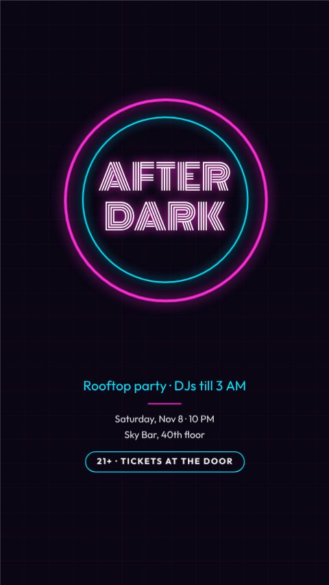 Late Night Rooftop Party template