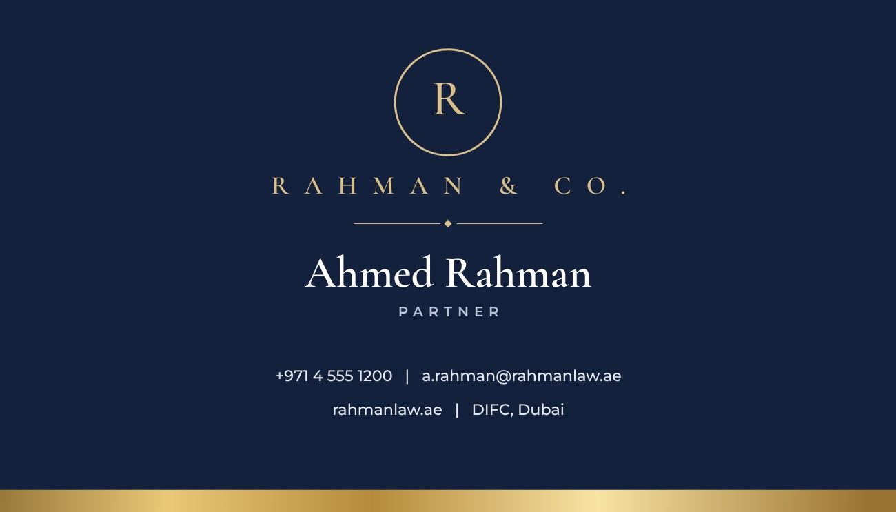 Law Firm Classic Business Card — editable business card template