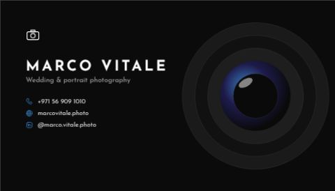 Lens Photographer Card template