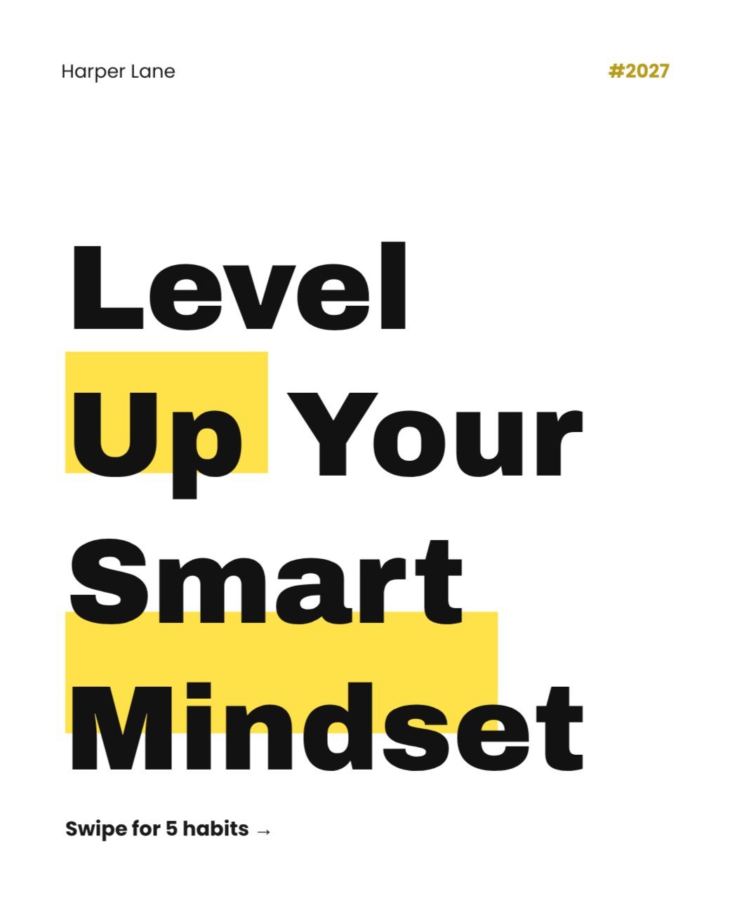 Level Up Mindset Highlight Post — editable social media template