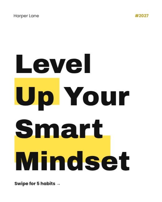 Level Up Mindset Highlight Post template