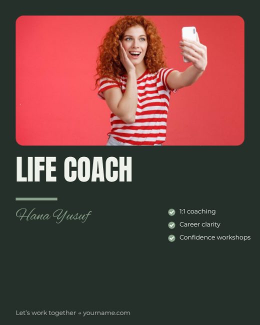 Life Coach Personal Brand Post template