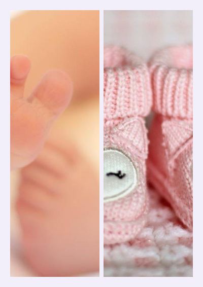 Lilac Baby's first year 2 Photo Collage template