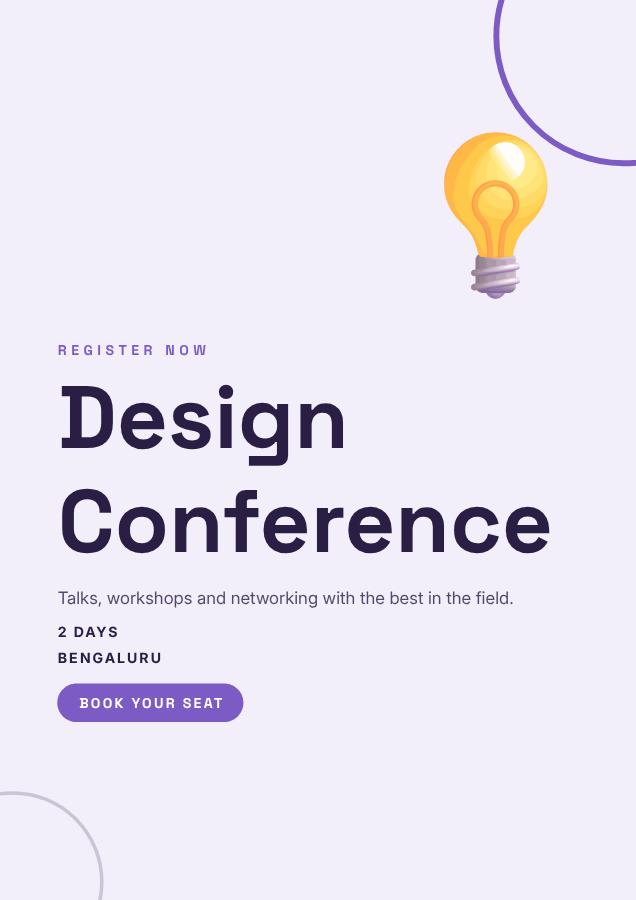 Lilac Design Conference Flyer — editable events template